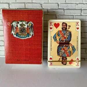 Vintage Hawaiian Coat Of Arms Royalty Playing Card Deck Sealed in Box Hawaii